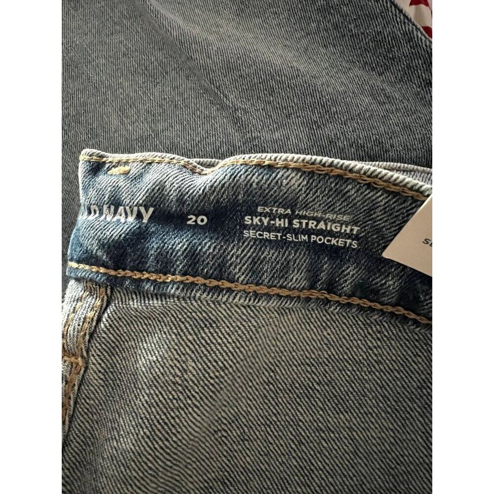 Old Navy Extra High Rise Sky-Hi Straight Jeans Women's Size 20 New with Tags Dis - Picture 5 of 7